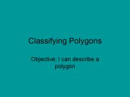Classifying Polygons