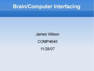Brain/Computer Interfacing