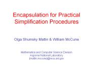 Encapsulation%20for%20Practical%20Simplification%20Procedures