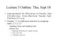 Lecture%205%20Outline:%20Thu,%20Sept%2018 PowerPoint PPT Presentation