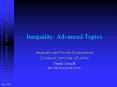 Inequality: Advanced Topics PowerPoint PPT Presentation
