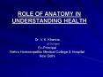 ROLE OF ANATOMY IN UNDERSTANDING HEALTH PowerPoint PPT Presentation