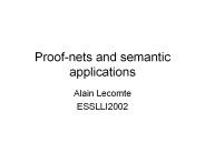 Proof-nets and semantic applications