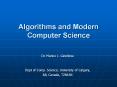 Algorithms and Modern Computer Science PowerPoint PPT Presentation