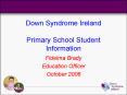 Down Syndrome Ireland Primary School Student Information PowerPoint PPT Presentation