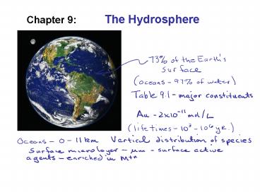 Chapter 9: The Hydrosphere