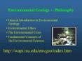 Environmental Geology Philosophy PowerPoint PPT Presentation
