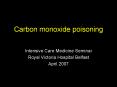 Carbon monoxide poisoning PowerPoint PPT Presentation