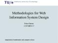 Methodologies for Web Information System Design PowerPoint PPT Presentation