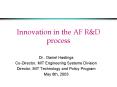 Innovation in the AF R PowerPoint PPT Presentation