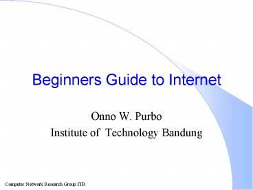 Beginners Guide to Internet