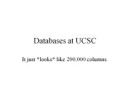 Databases at UCSC