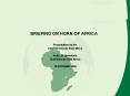 BRIEFING ON HORN OF AFRICA PowerPoint PPT Presentation