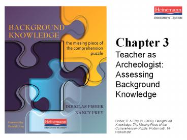 Chapter 2: Placing Background Knowledge in Daily Teaching