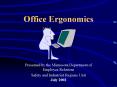 Office Ergonomics PowerPoint PPT Presentation