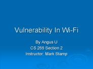 Vulnerability In Wi-Fi