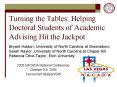 Turning the Tables: Helping Doctoral Students of Academic Advising Hit the Jackpot PowerPoint PPT Presentation