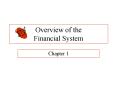 Overview of the Financial System PowerPoint PPT Presentation