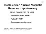 Biomolecular Nuclear Magnetic Resonance Spectroscopy