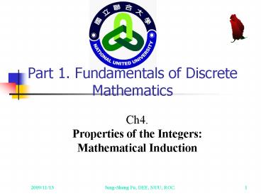 Part 1' Fundamentals of Discrete Mathematics