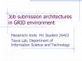 Job submission architectures in GRID environment PowerPoint PPT Presentation