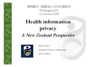 IFHRO/AHIMA CONGRESS Washington DC 13 October 2004