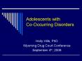 Adolescents with CoOccurring Disorders PowerPoint PPT Presentation