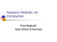 Research Methods: An Introduction PowerPoint PPT Presentation