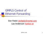 GMPLS Control of Ethernet Forwarding