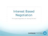 Interest Based Negotiation