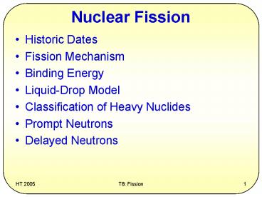 Nuclear Fission