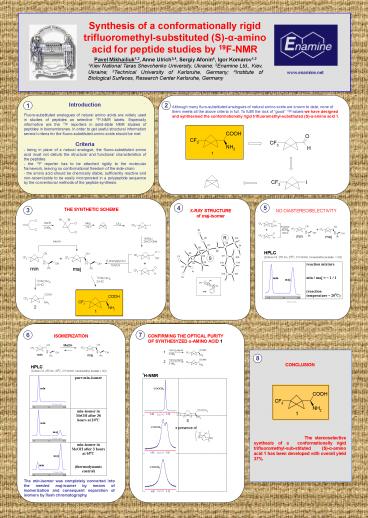 Synthesis of a conformationally rigid trifluoromethyl-substituted (S)-a-amino acid for peptide studies by 19F-NMR