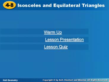 Isosceles and Equilateral Triangles