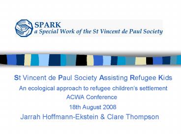 St Vincent de Paul Society Assisting Refugee Kids