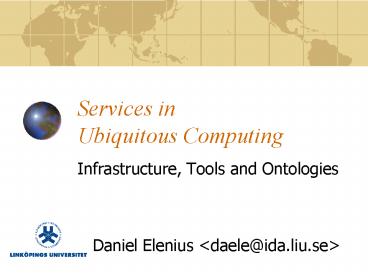 Services in Ubiquitous Computing