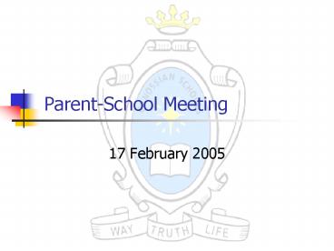 ParentSchool Meeting
