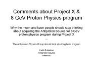 Comments about Project X