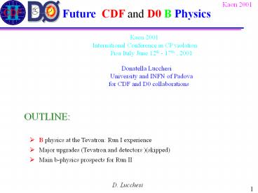 Future CDF and D0 B Physics