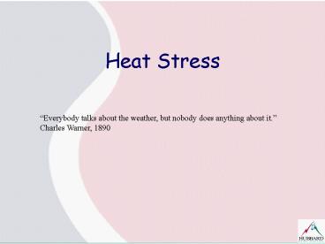 Heat Stress