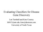 Evaluating Classifiers for Disease Gene Discovery
