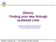 JQuery: Finding your way through scattered code