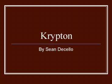 Krypton