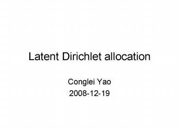 Latent Dirichlet allocation