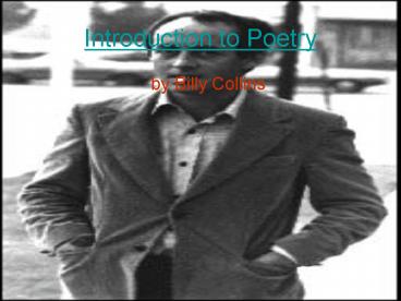 Introduction to Poetry