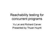 Reachability testing for concurrent programs