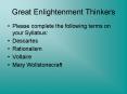 Great Enlightenment Thinkers PowerPoint PPT Presentation