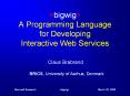 bigwig A Programming Language for Developing Interactive Web Services PowerPoint PPT Presentation