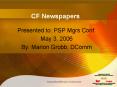 CF Newspapers PowerPoint PPT Presentation