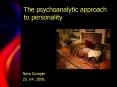 The psychoanalytic approach to personality PowerPoint PPT Presentation