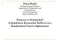 Dana Burde Visiting Assistant Professor Department of Humanities and Social Sciences New York University dana.burde@nyu.edu Panacea or Straitjacket? A Qualitative Researcher Reflects on a Randomized Trial in Afghanistan PowerPoint PPT Presentation